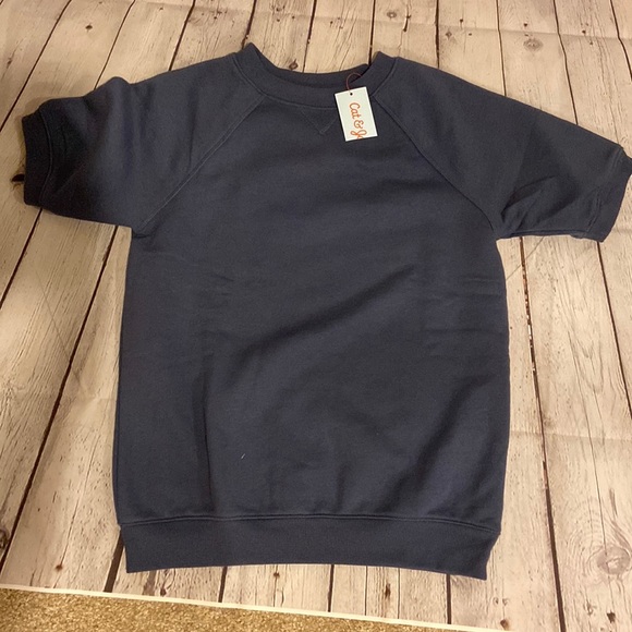 NWT Cat & Jack youth sweatshirt in purple gray short sleeve youth size L 12-14 - Picture 2 of 10